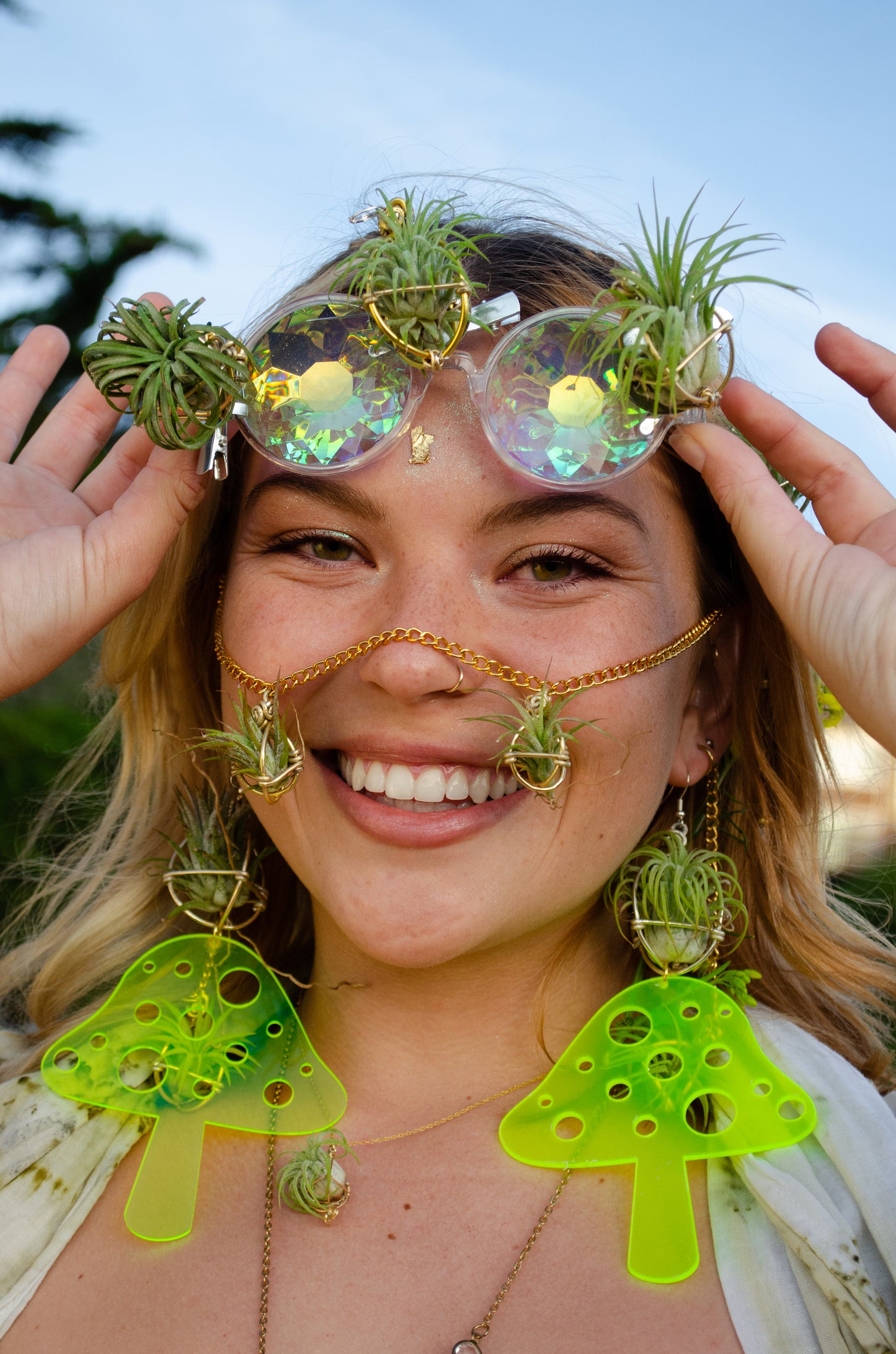 Air Plant Face Chain