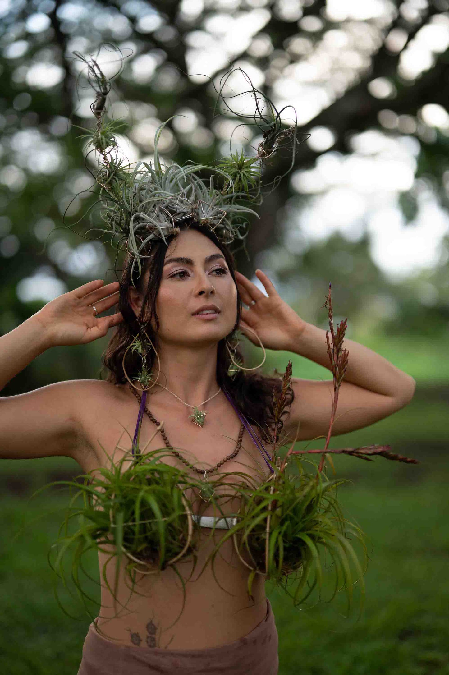 Gemstone Air Plant Pendant
