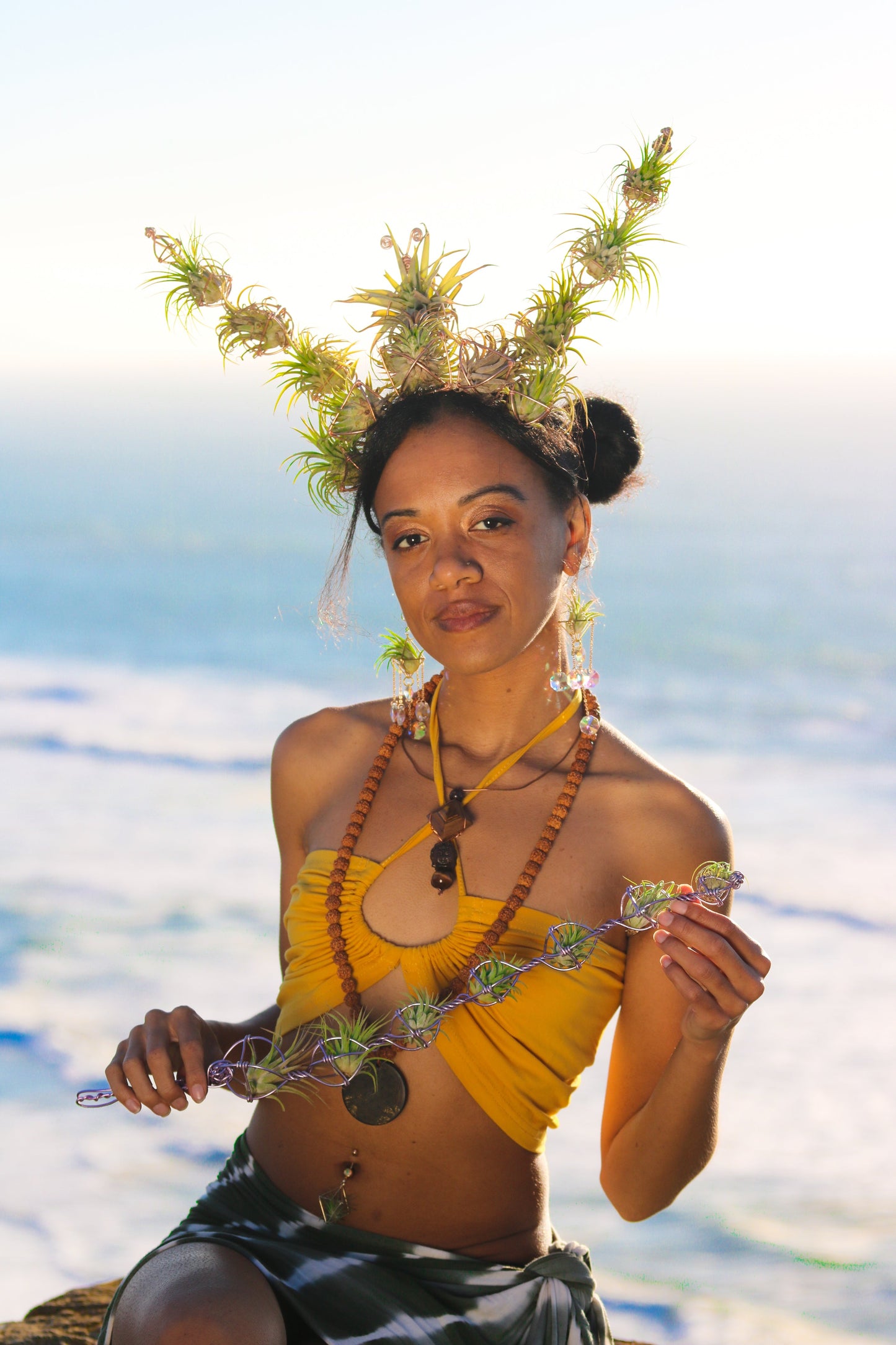 Air Plant Crown, Alien Air-lien Plant Double Antenna Crown