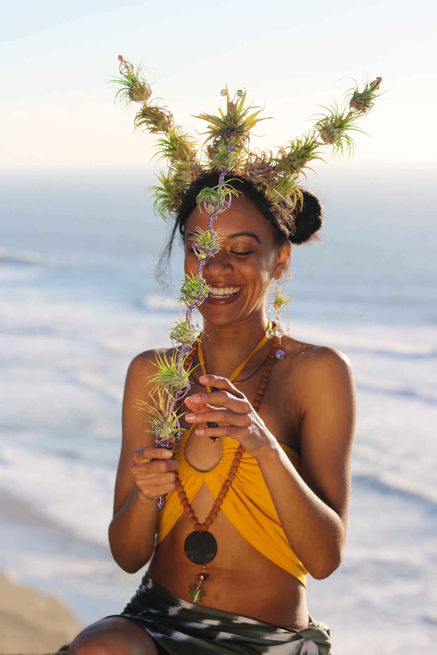 Air Plant Crown, Alien Air-lien Plant Double Antenna Crown