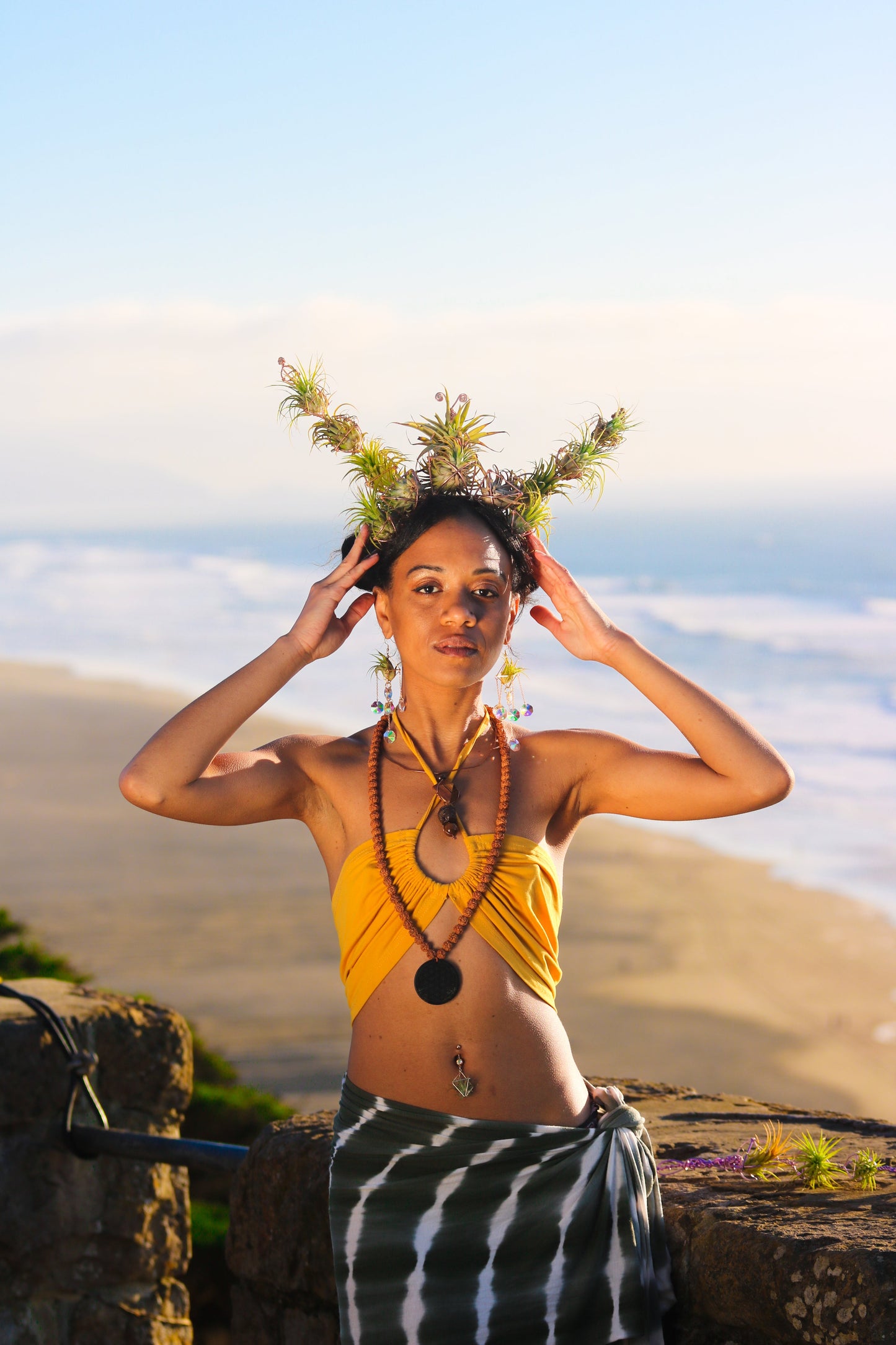 Air Plant Crown, Alien Air-lien Plant Double Antenna Crown