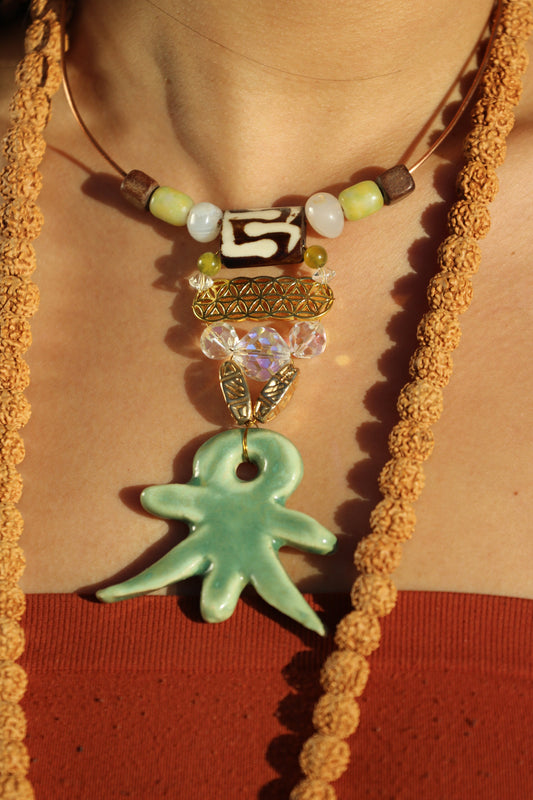 Tree of Life "Ankhi" Ankanji Ceramic Crystal Necklace