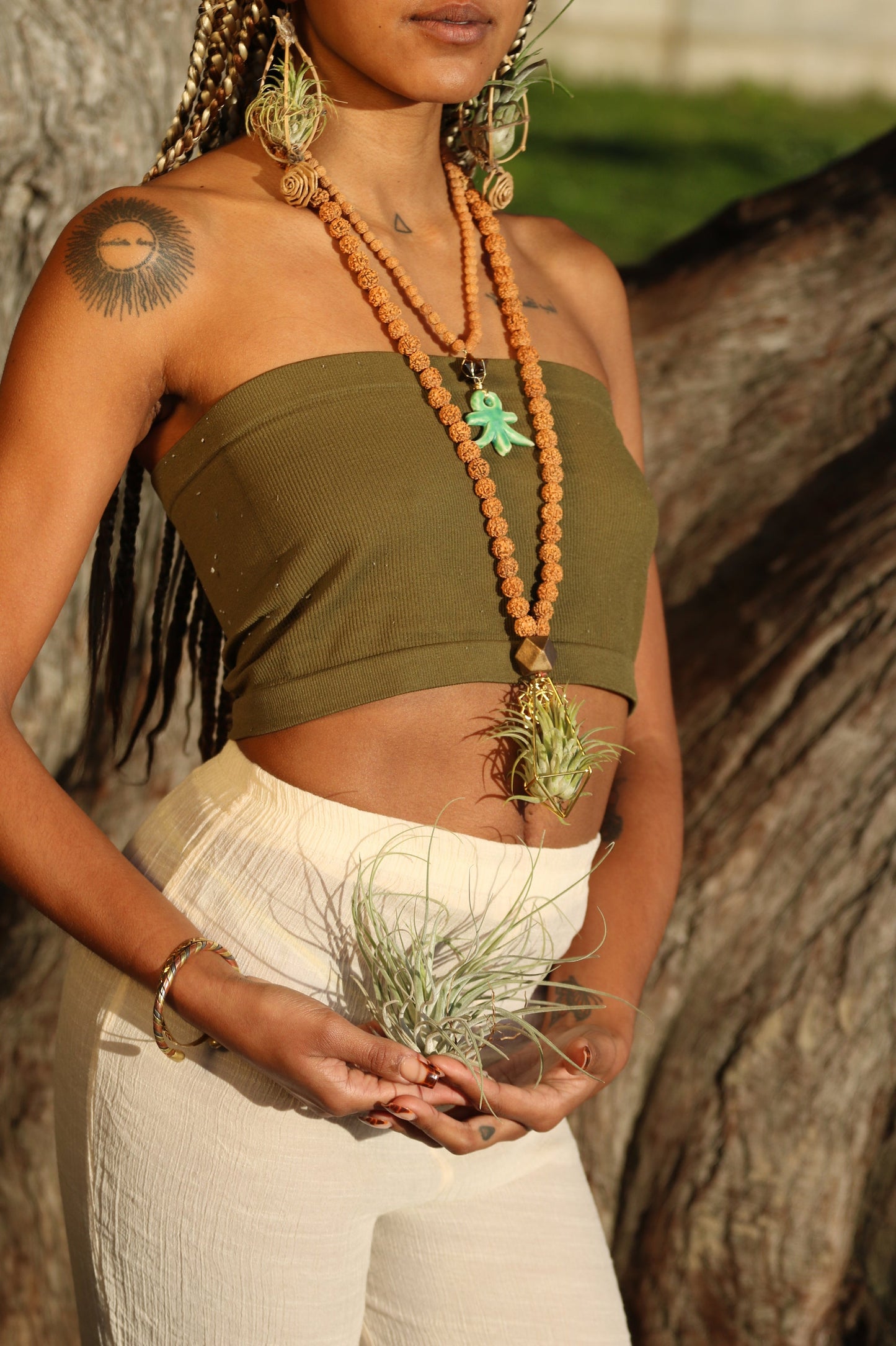 Tree of Life "Ankhi" Ankanji Ceramic Crystal Necklace