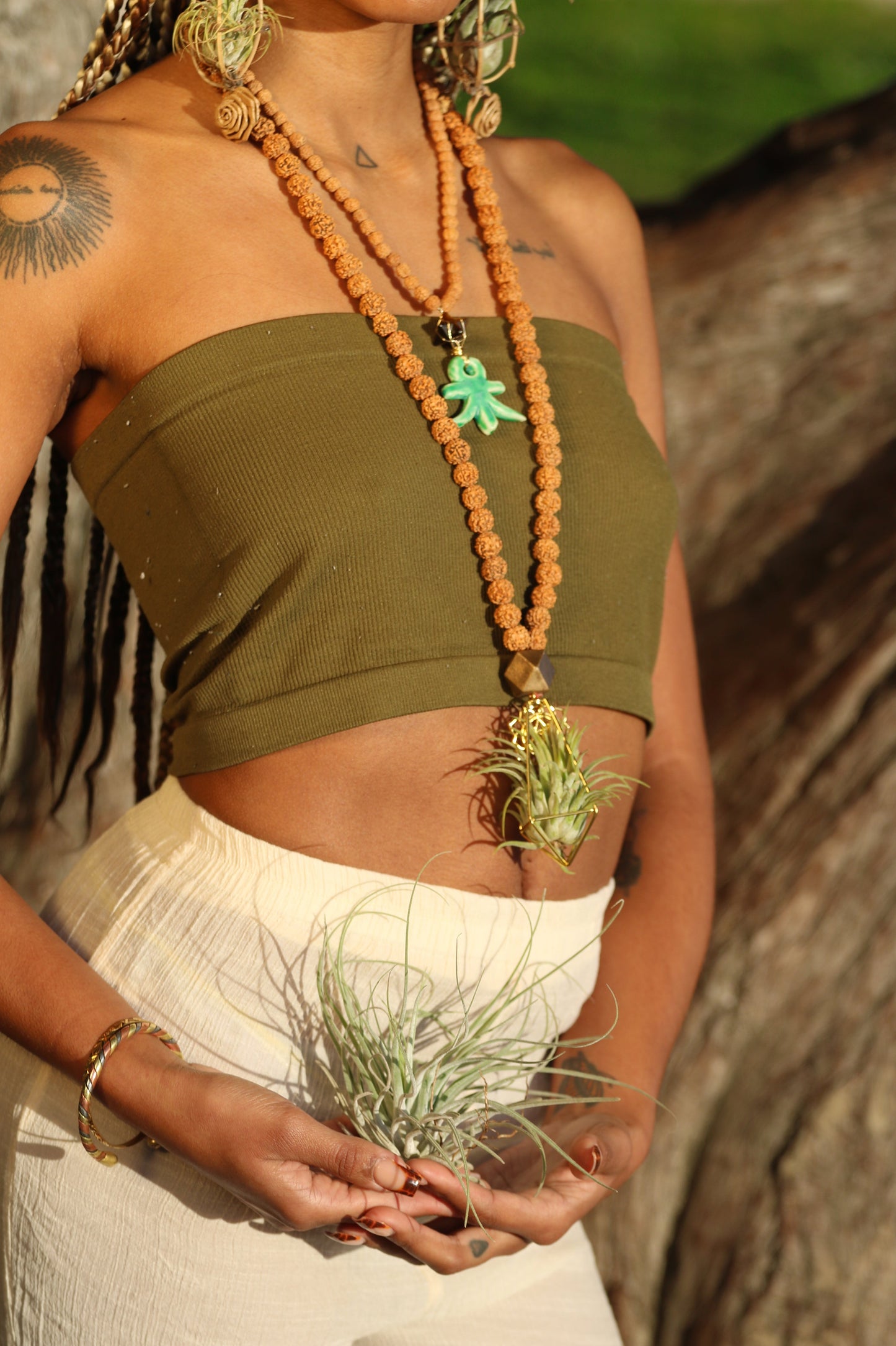 Tree of Life "Ankhi" Ankanji Ceramic Crystal Necklace