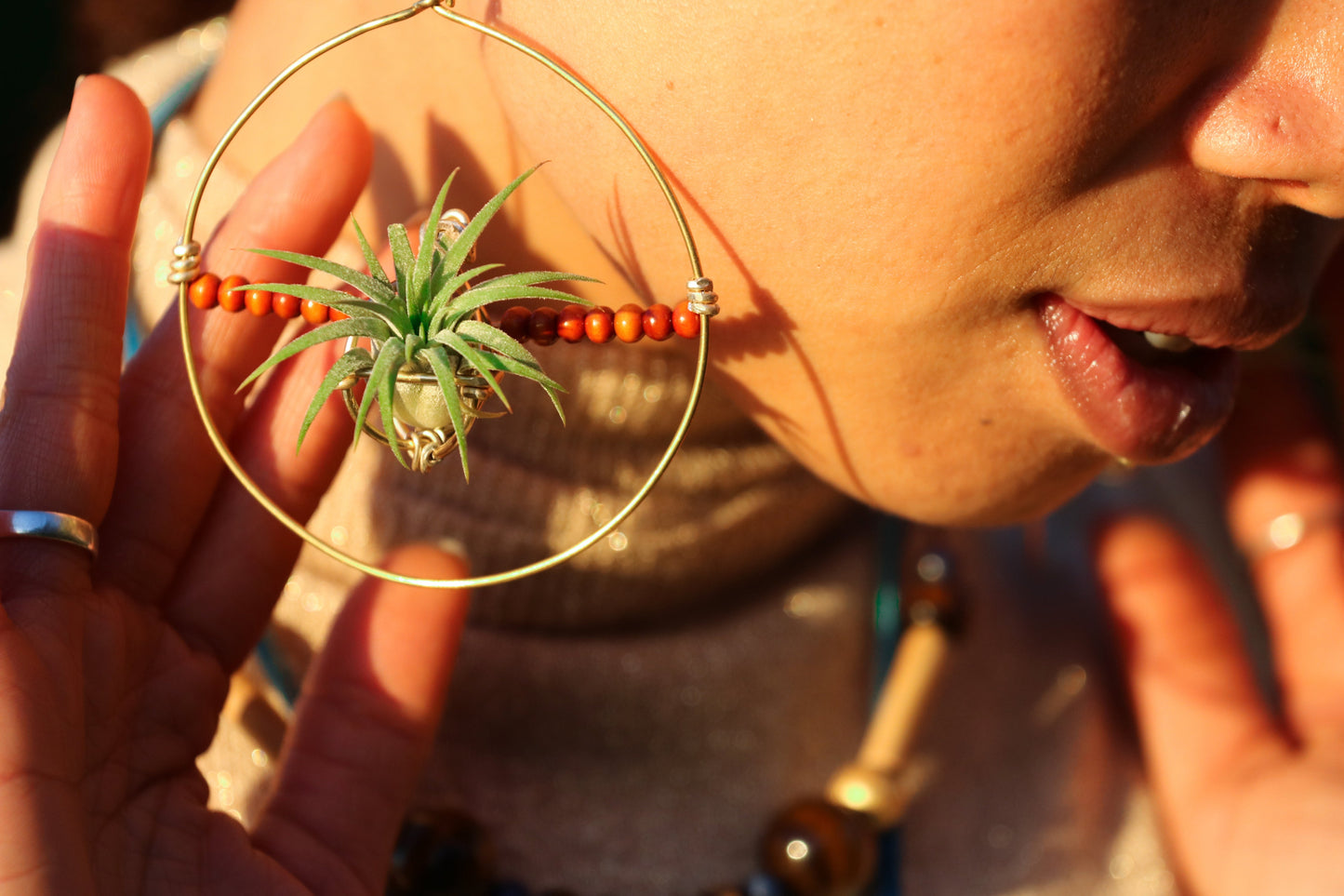 Living Air Plant Living Hoop Earrings