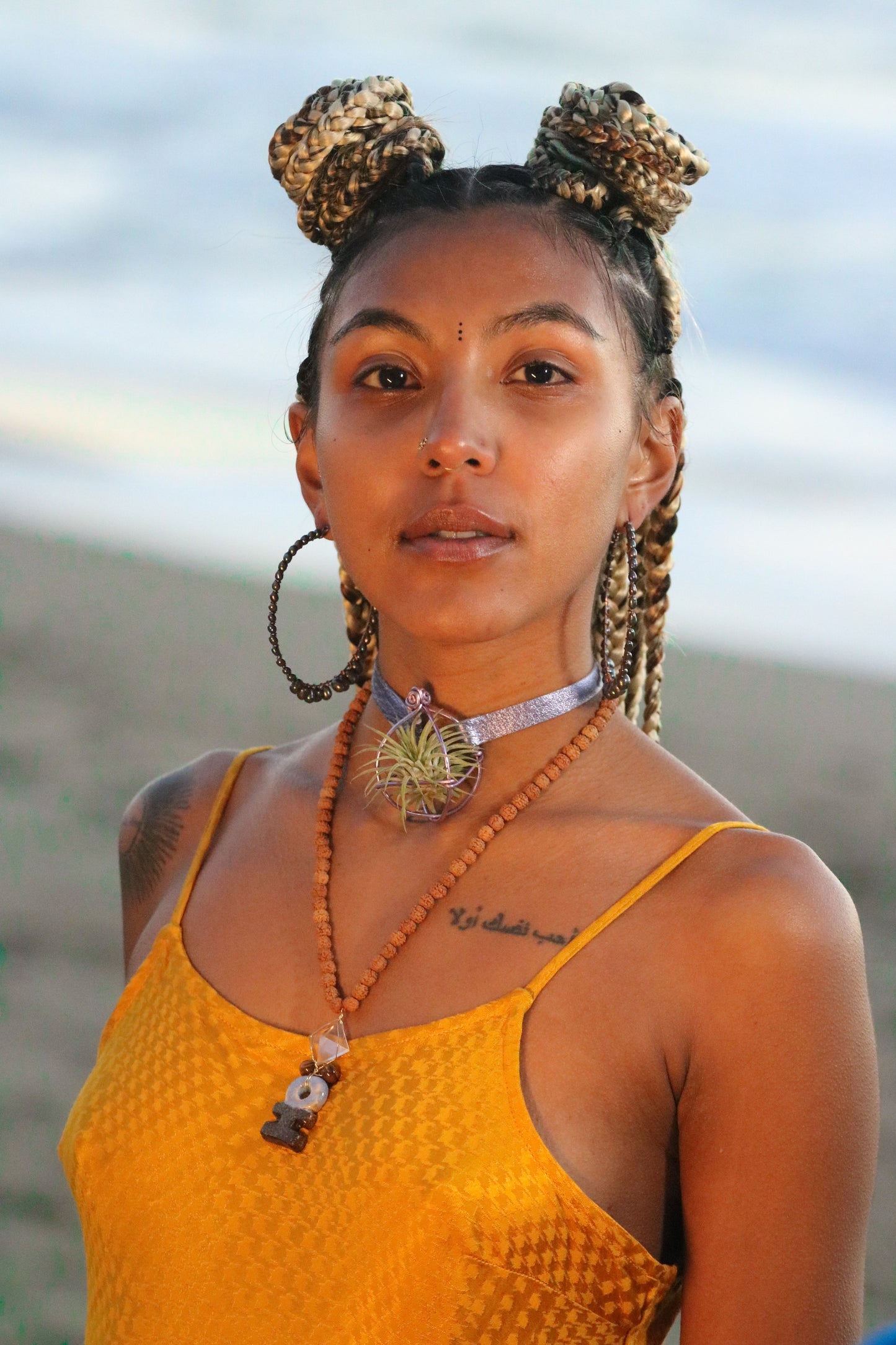 Air Plant Choker Pendant  ~  Fruity Chokers + Earrings Set (Cherry, Grape, Banana, Watermelon, Strawberry)))