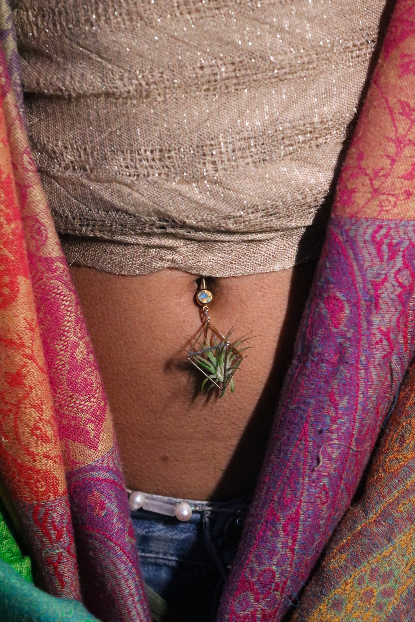 Air Plant Belly Ring