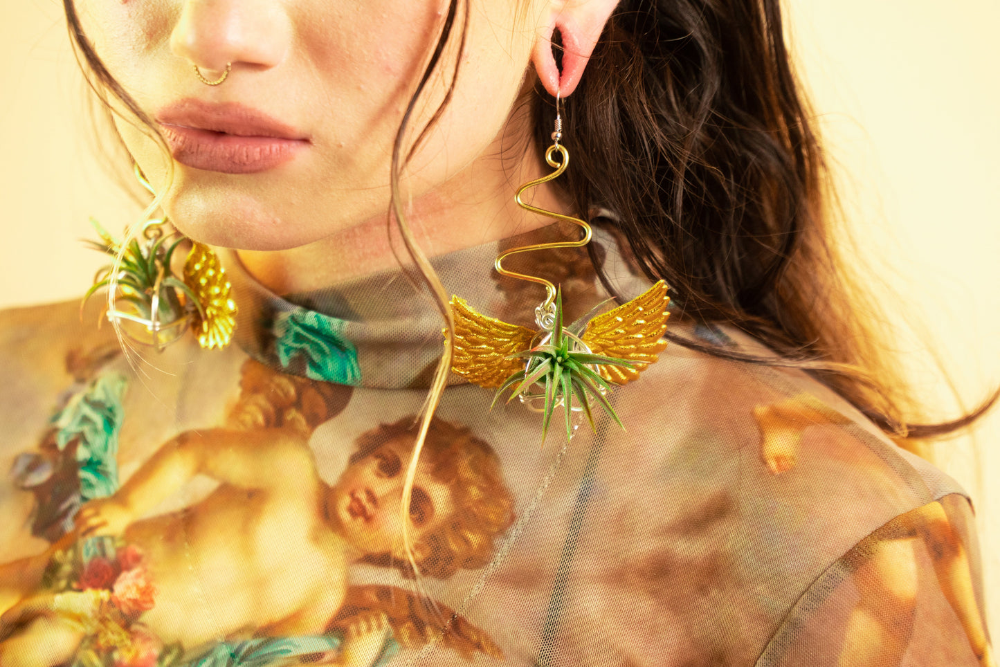 Flying Snitch Air Plant Orb Earrings