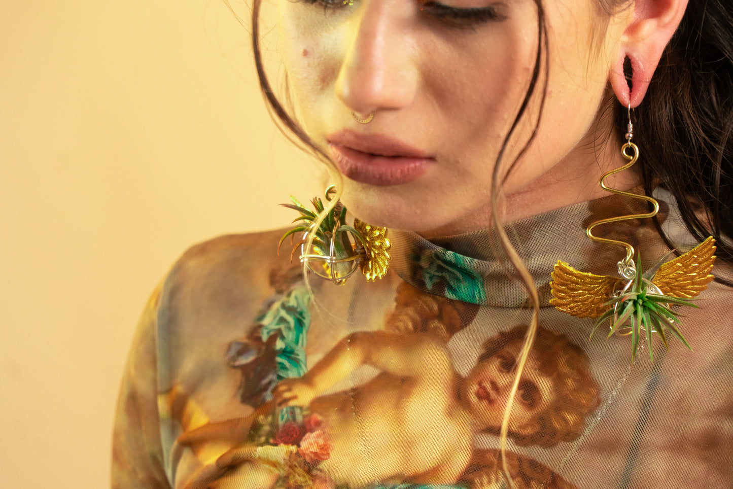 Flying Snitch Air Plant Orb Earrings