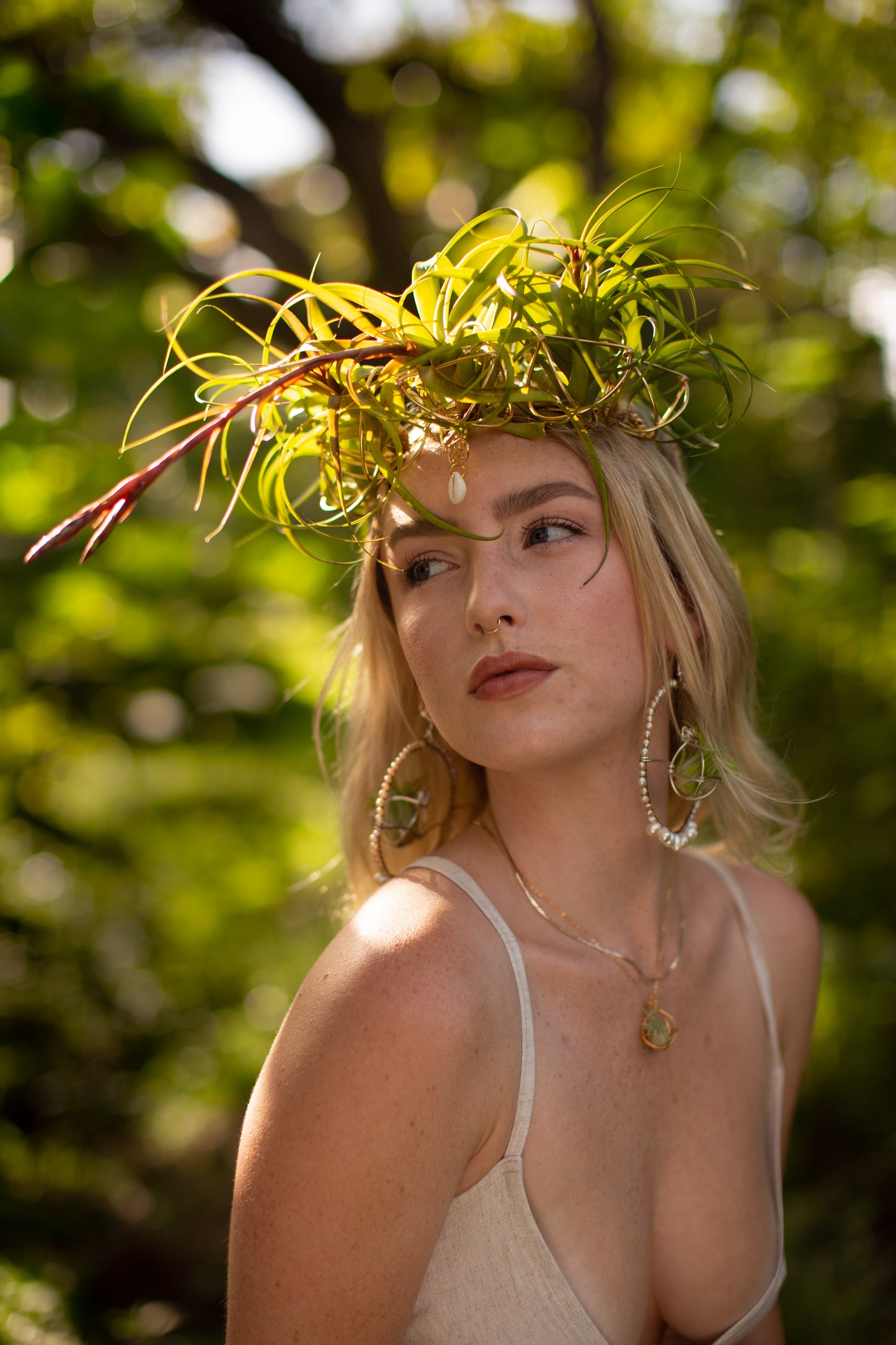 Air Plant Orb Goddess Crown ~ Living Plant Wreath Tiara