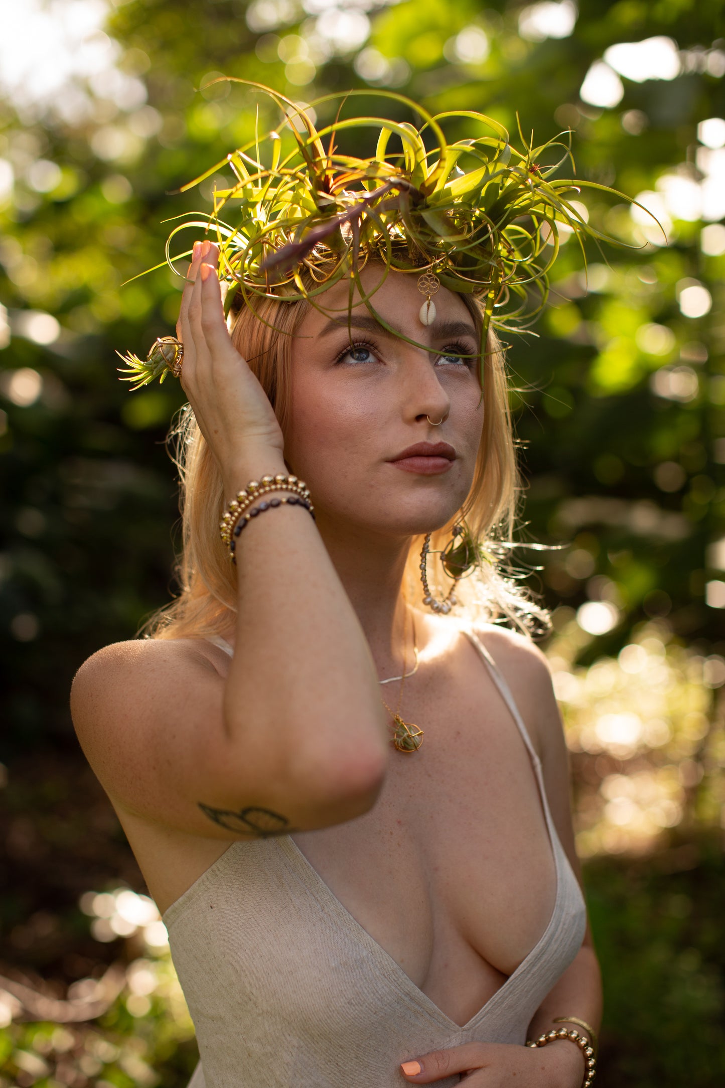 Air Plant Orb Goddess Crown ~ Living Plant Wreath Tiara