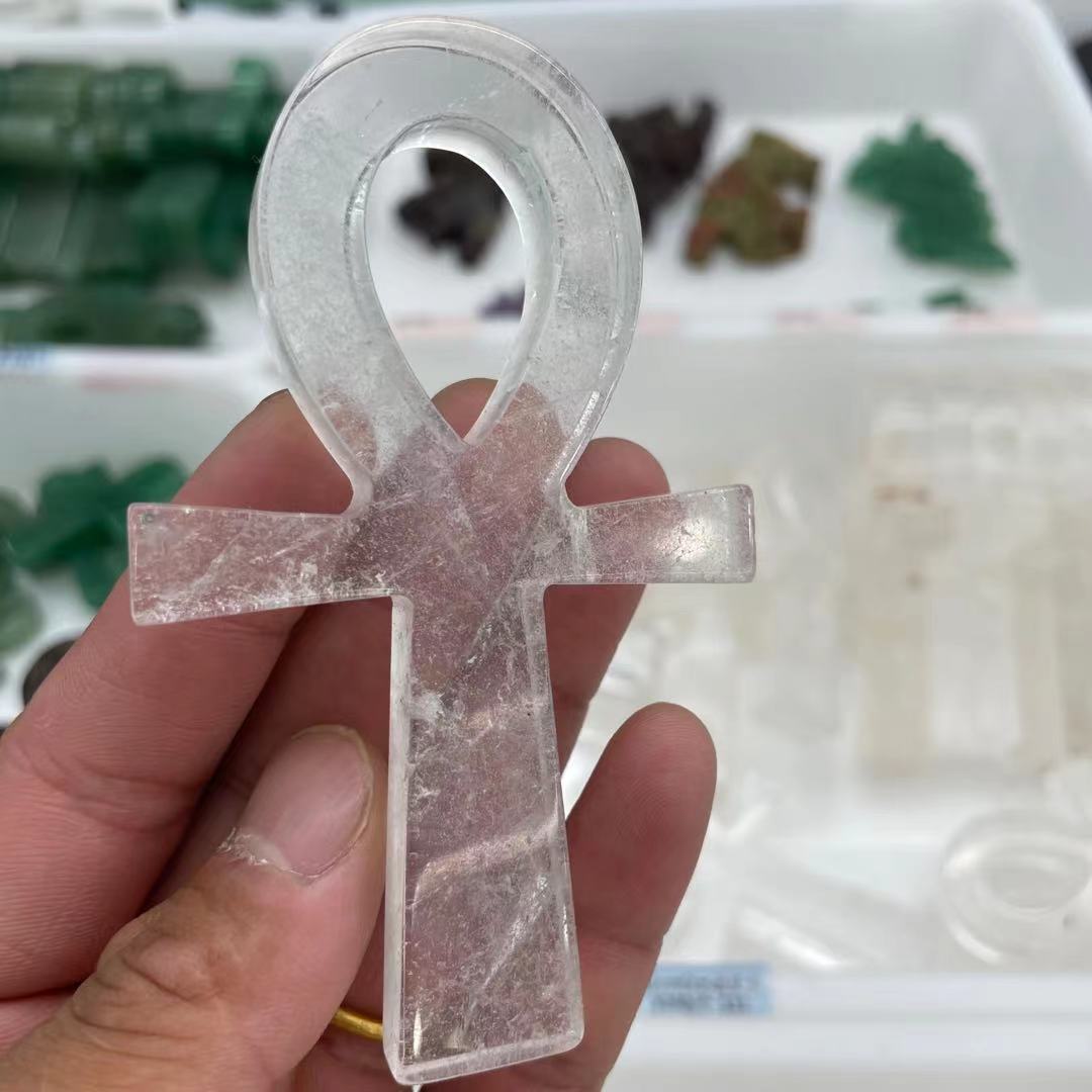 Natural Quartz Crystal Reiki Ankh