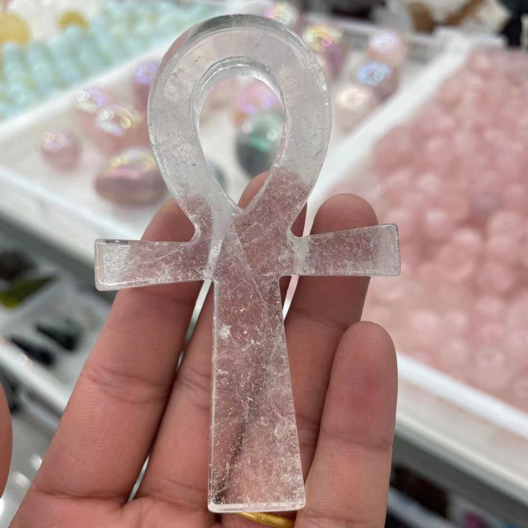 Natural Quartz Crystal Reiki Ankh