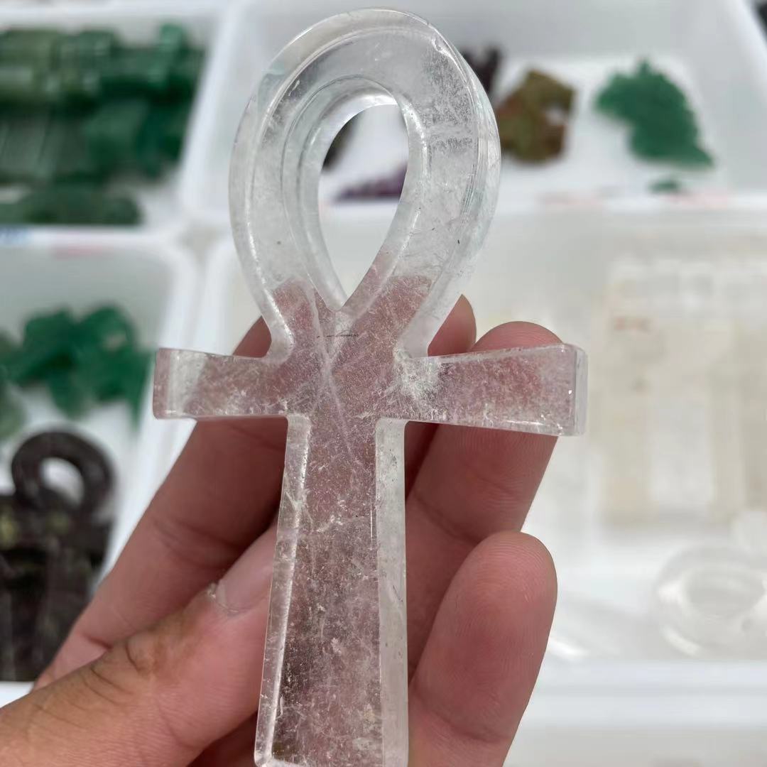Natural Quartz Crystal Reiki Ankh
