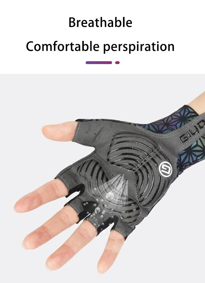 Ninja Avatar Warrior Sacred Geometry Reflective Holographic Rave Gloves