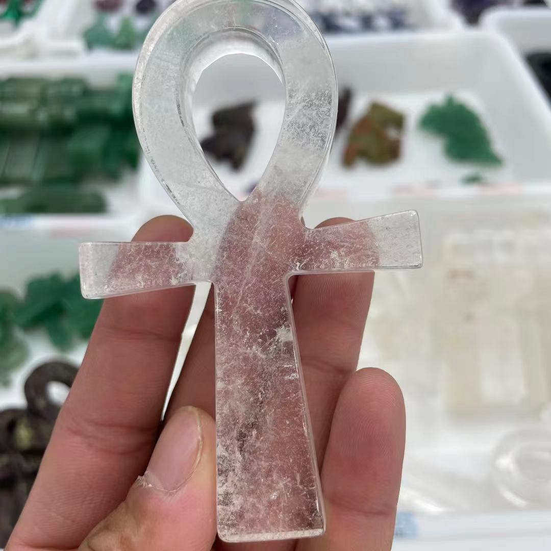 Natural Quartz Crystal Reiki Ankh