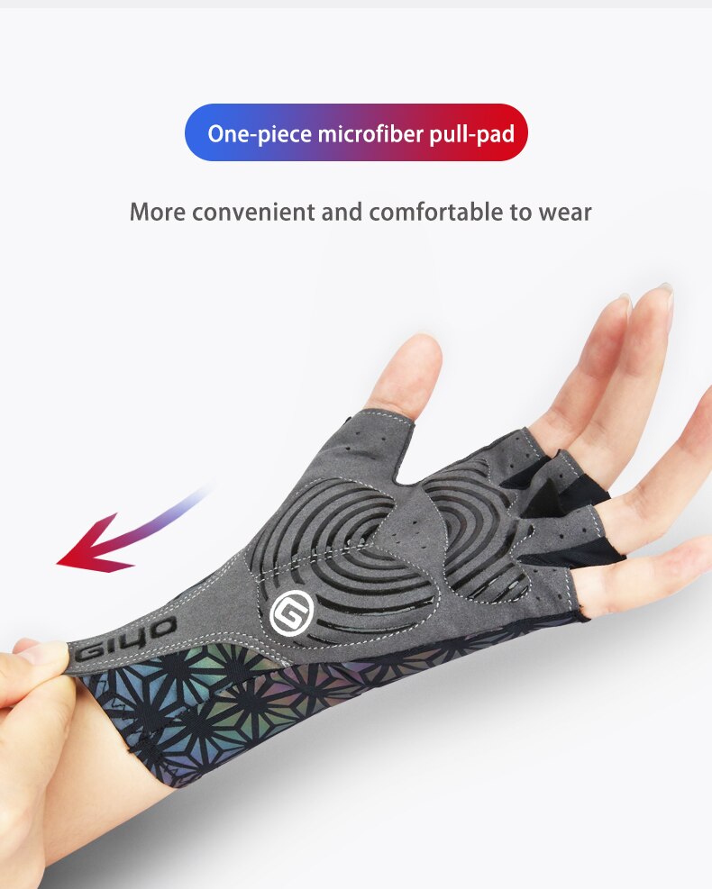 Ninja Avatar Warrior Sacred Geometry Reflective Holographic Rave Gloves