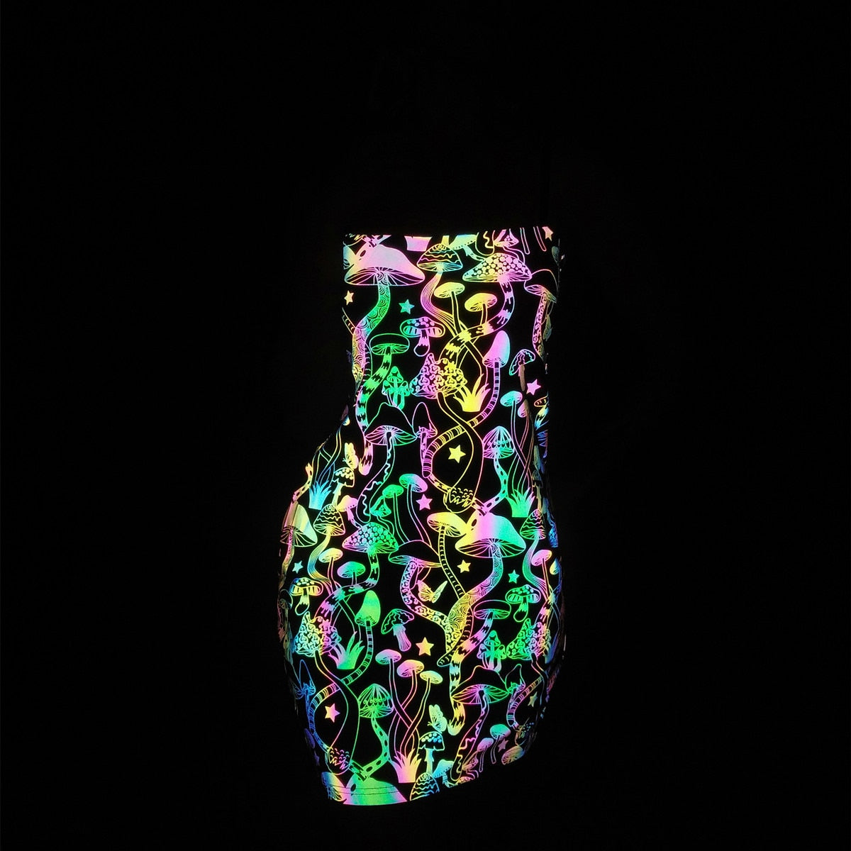 HoloKatie Reflective Holographic Mushroom Harajuku Dress