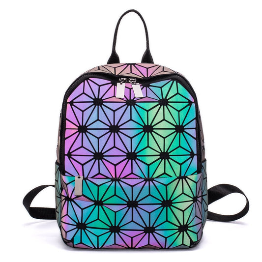 Ninja Warrior Holographic Reflective Sacred Geometry Harajuku Backpack
