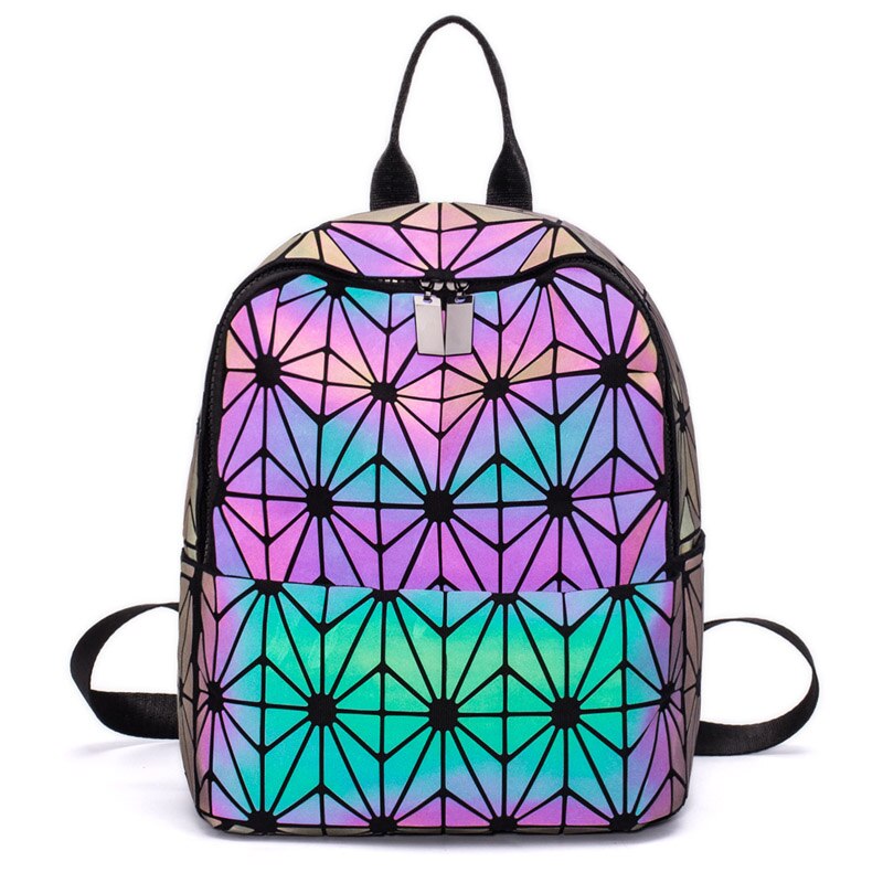 Ninja Warrior Holographic Reflective Sacred Geometry Harajuku Backpack
