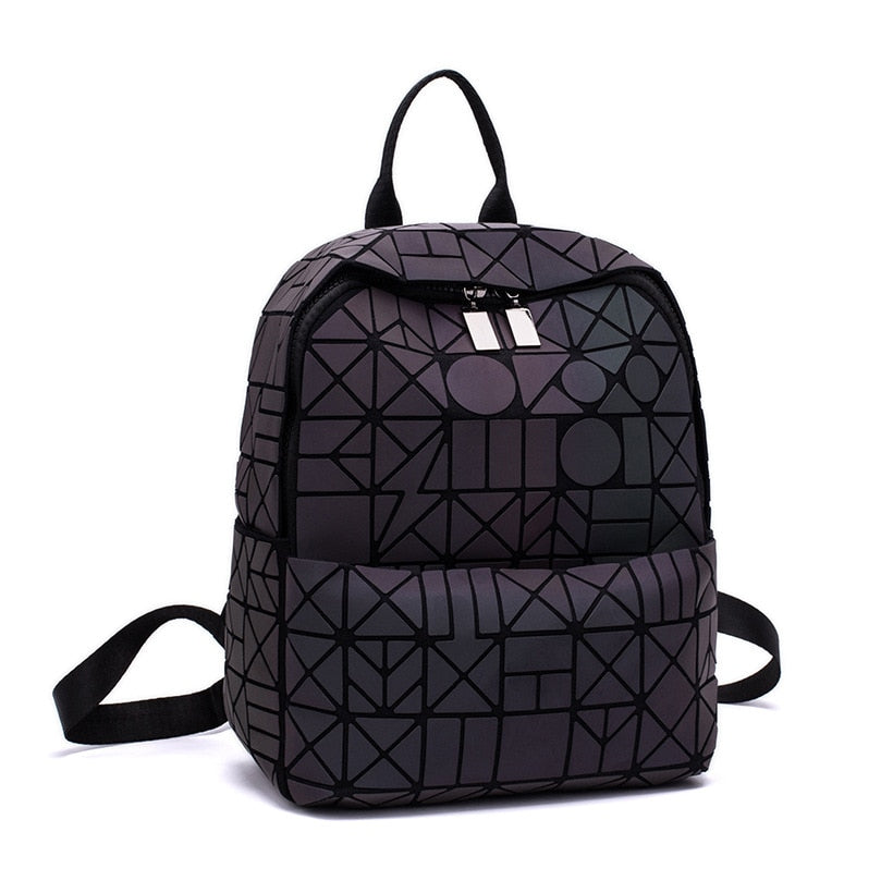 Ninja Warrior Holographic Reflective Sacred Geometry Harajuku Backpack