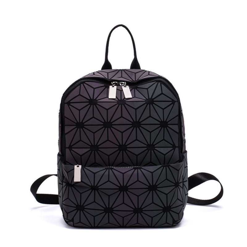 Ninja Warrior Holographic Reflective Sacred Geometry Harajuku Backpack