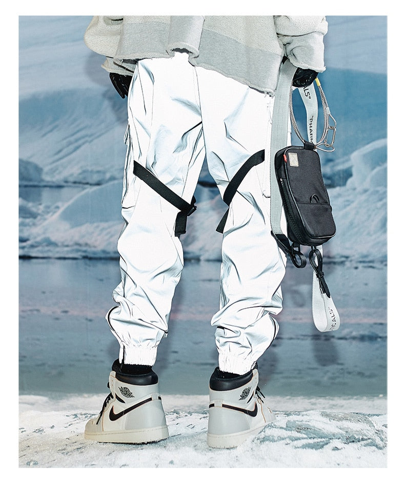 Tokyo Doll Ninja Holographic Reflective Hip Hop Harem Pants