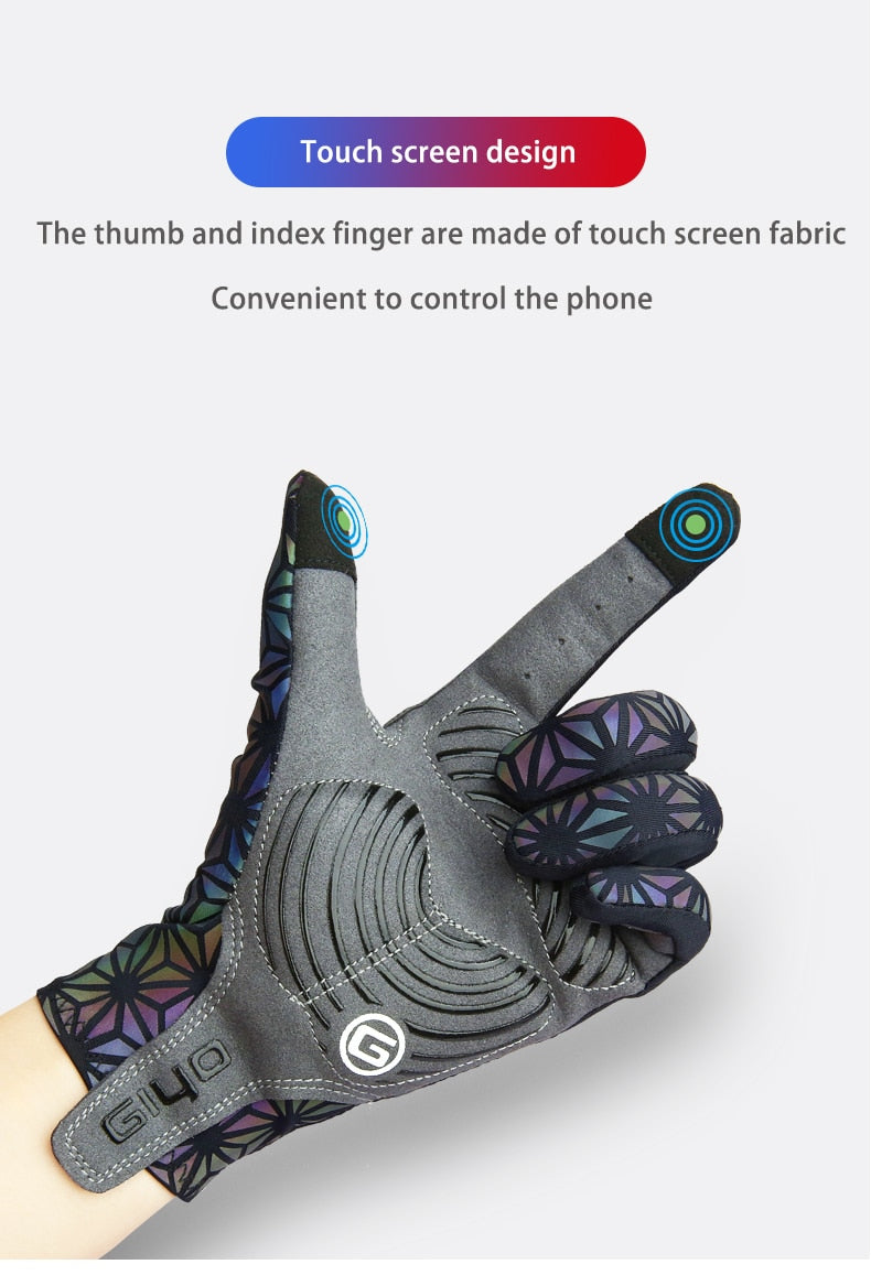 Ninja Avatar Warrior Sacred Geometry Reflective Holographic Rave Gloves