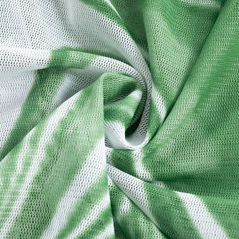 Malachite Marble Lace Up Sexy Bodycon Dress