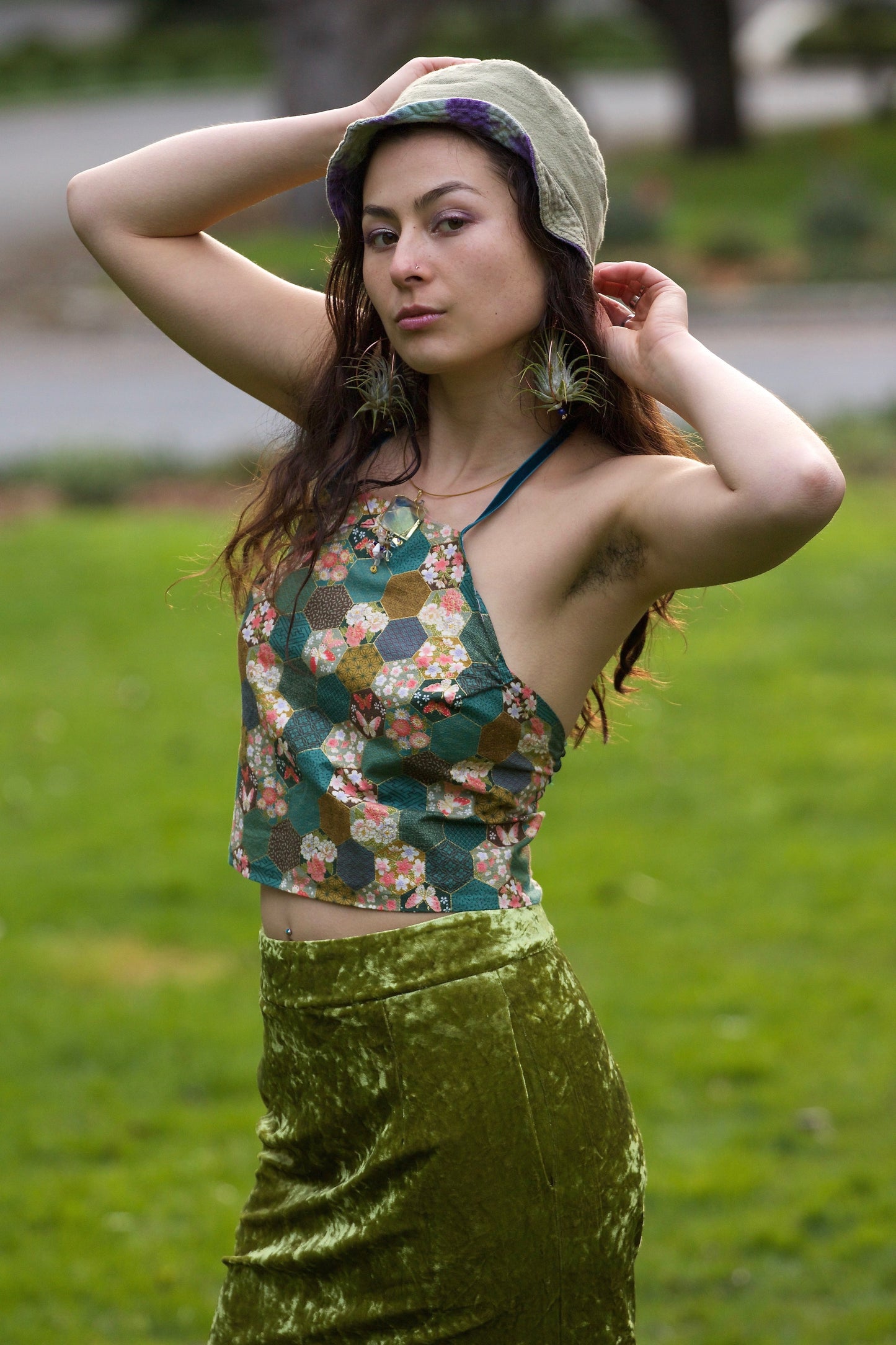 Kimono Fabric Halter Tops