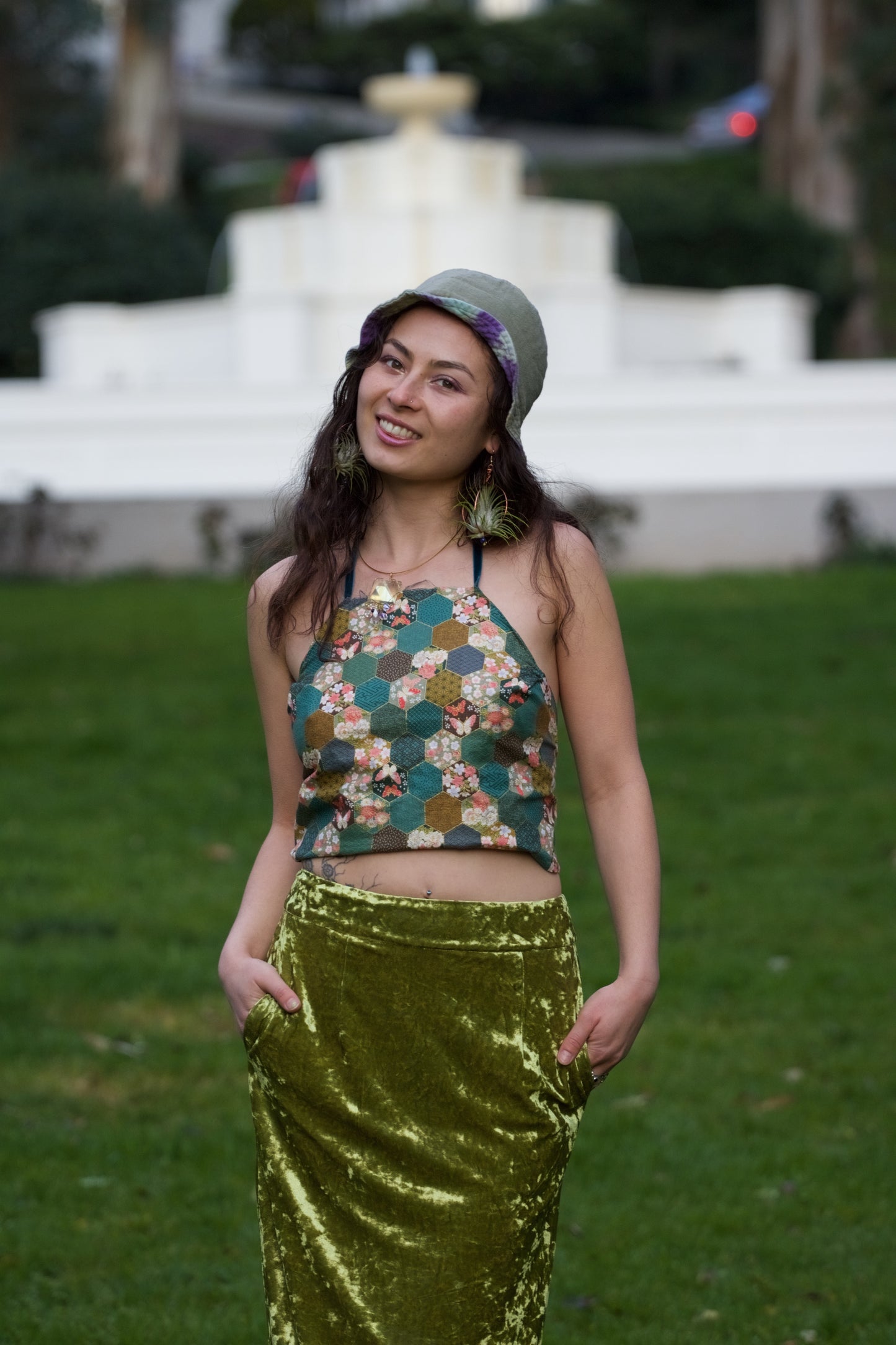 Kimono Fabric Halter Tops