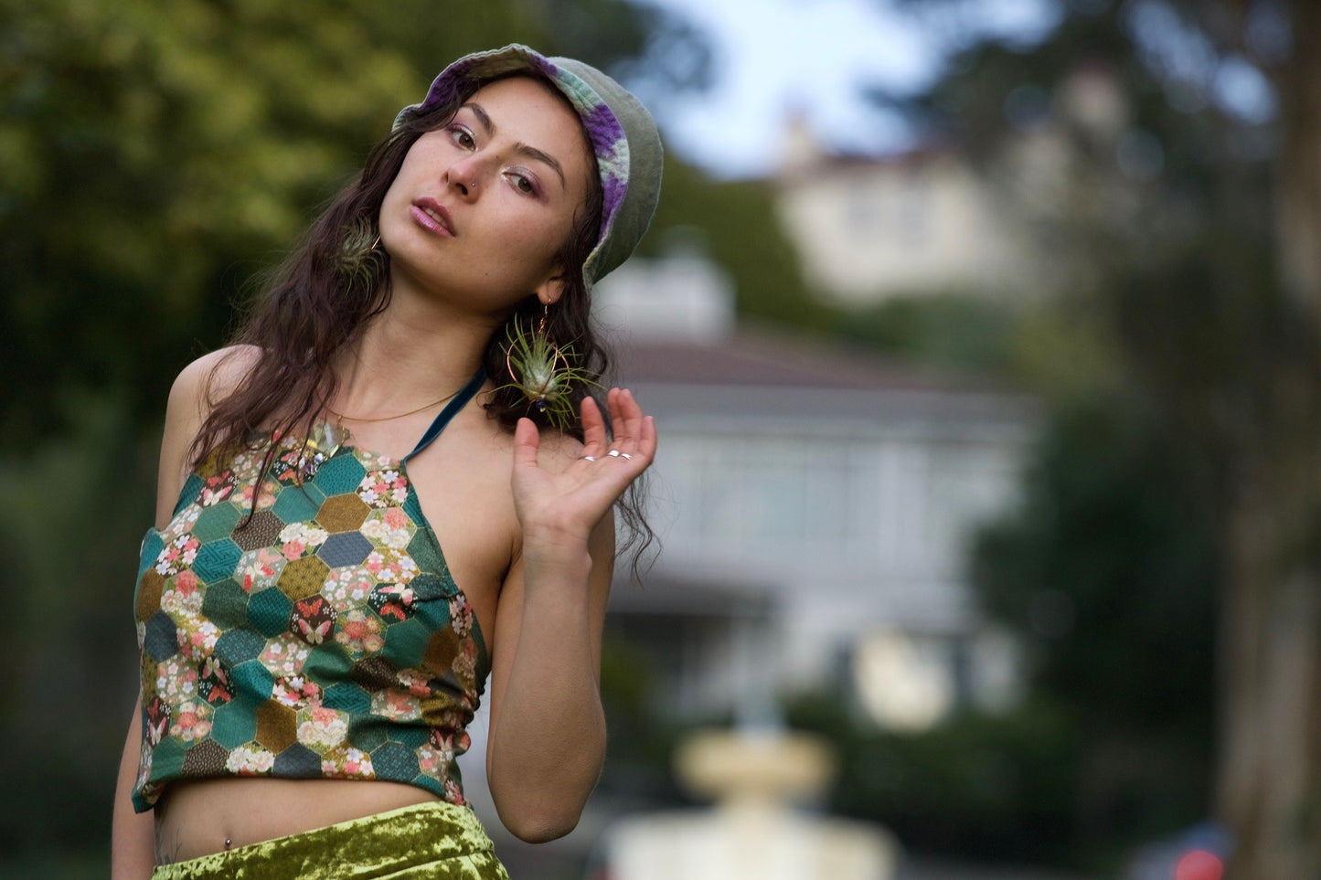 Kimono Fabric Halter Tops