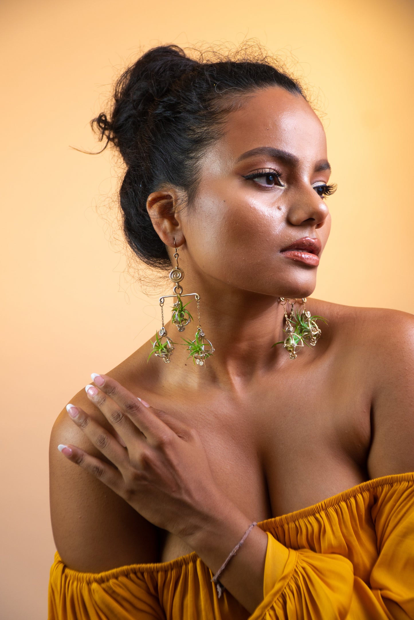 Air Plant Kinetic Mobile Chandelier Earrings