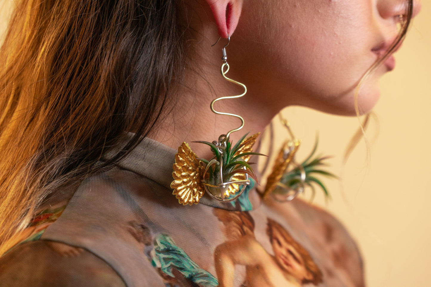 Strawberry Air Plant Earrings ~ Straw-bAiry
