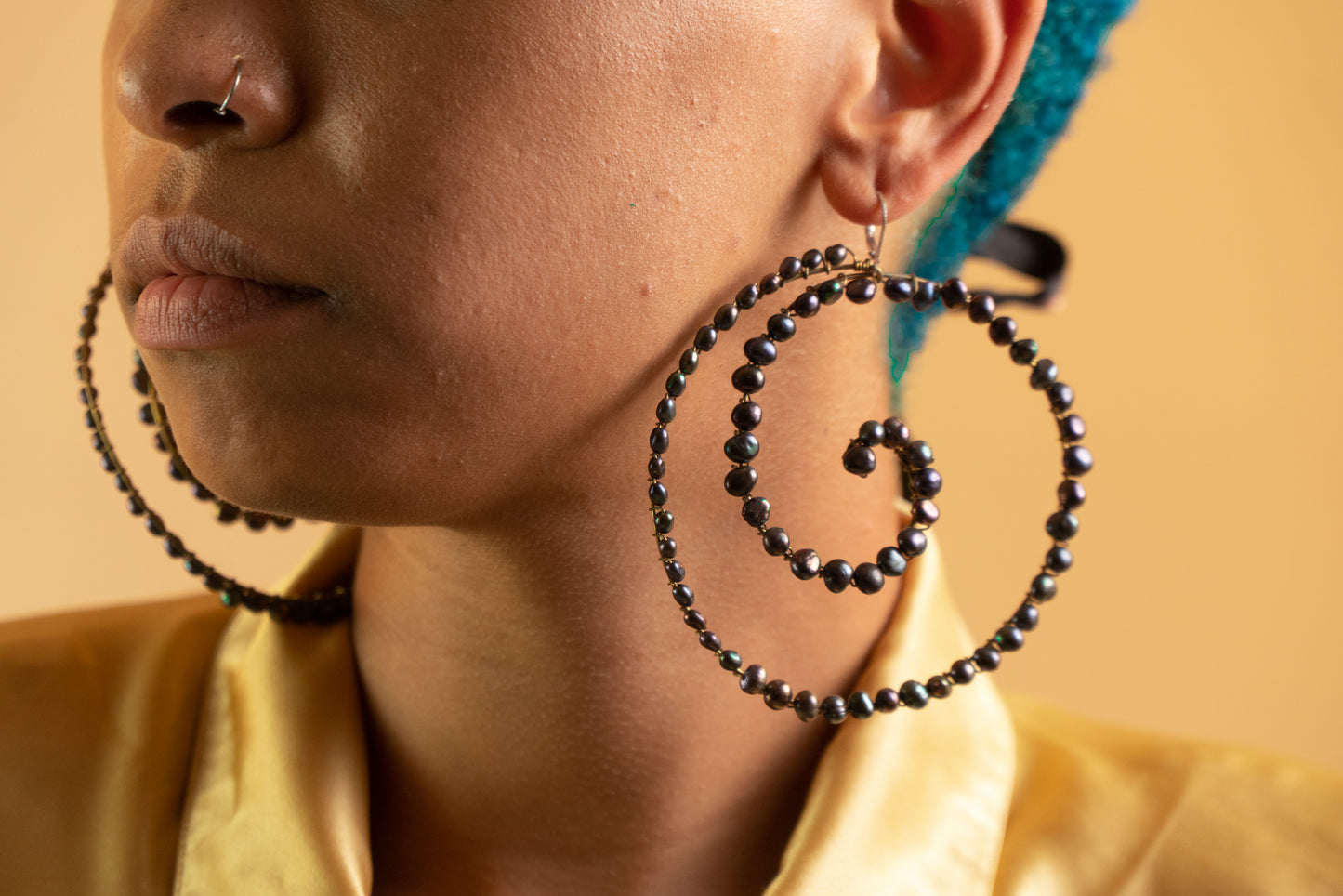 Pearl Hoop Earrings ~ Geniune Pearls (Small, Medium, Large, Many Styles)