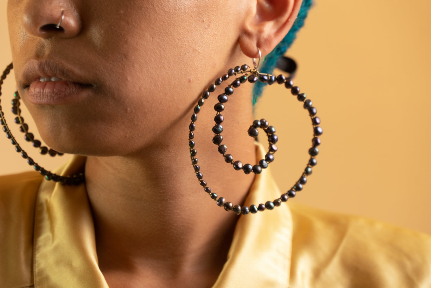 Pearl Hoop Earrings ~ Geniune Pearls (Small, Medium, Large, Many Styles)