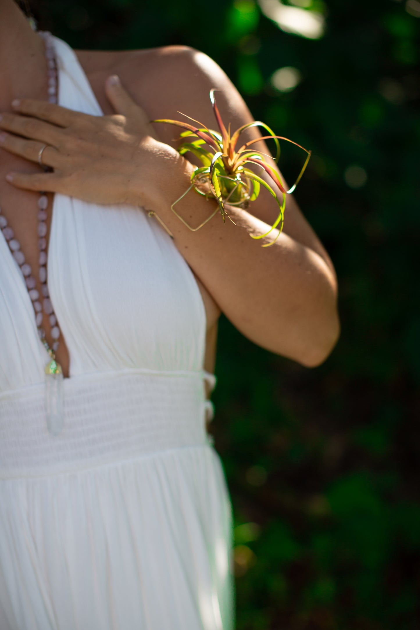 Air Plant Cuff Bracelet ~ Corsage Terrarium ~Anklet + Crystal Pyramid