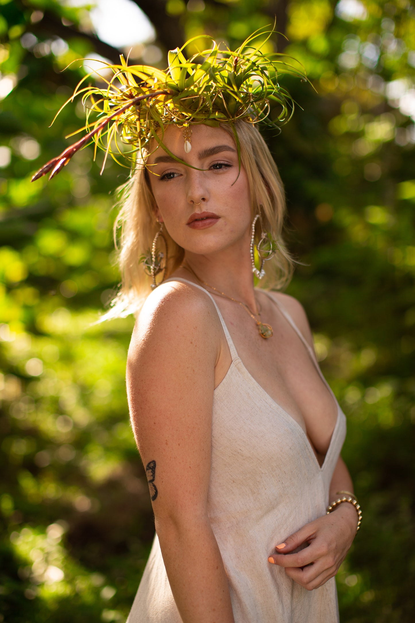 Air Plant Orb Goddess Crown ~ Living Plant Wreath Tiara
