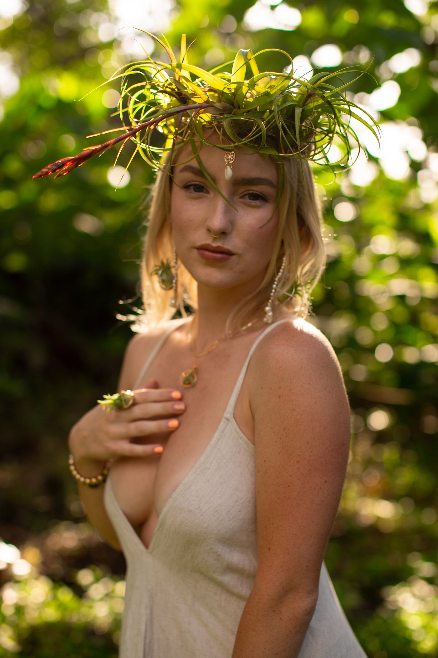 Air Plant Orb Goddess Crown ~ Living Plant Wreath Tiara