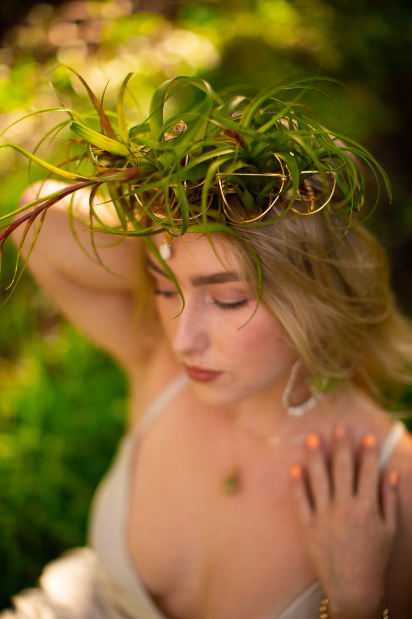 Air Plant Orb Goddess Crown ~ Living Plant Wreath Tiara