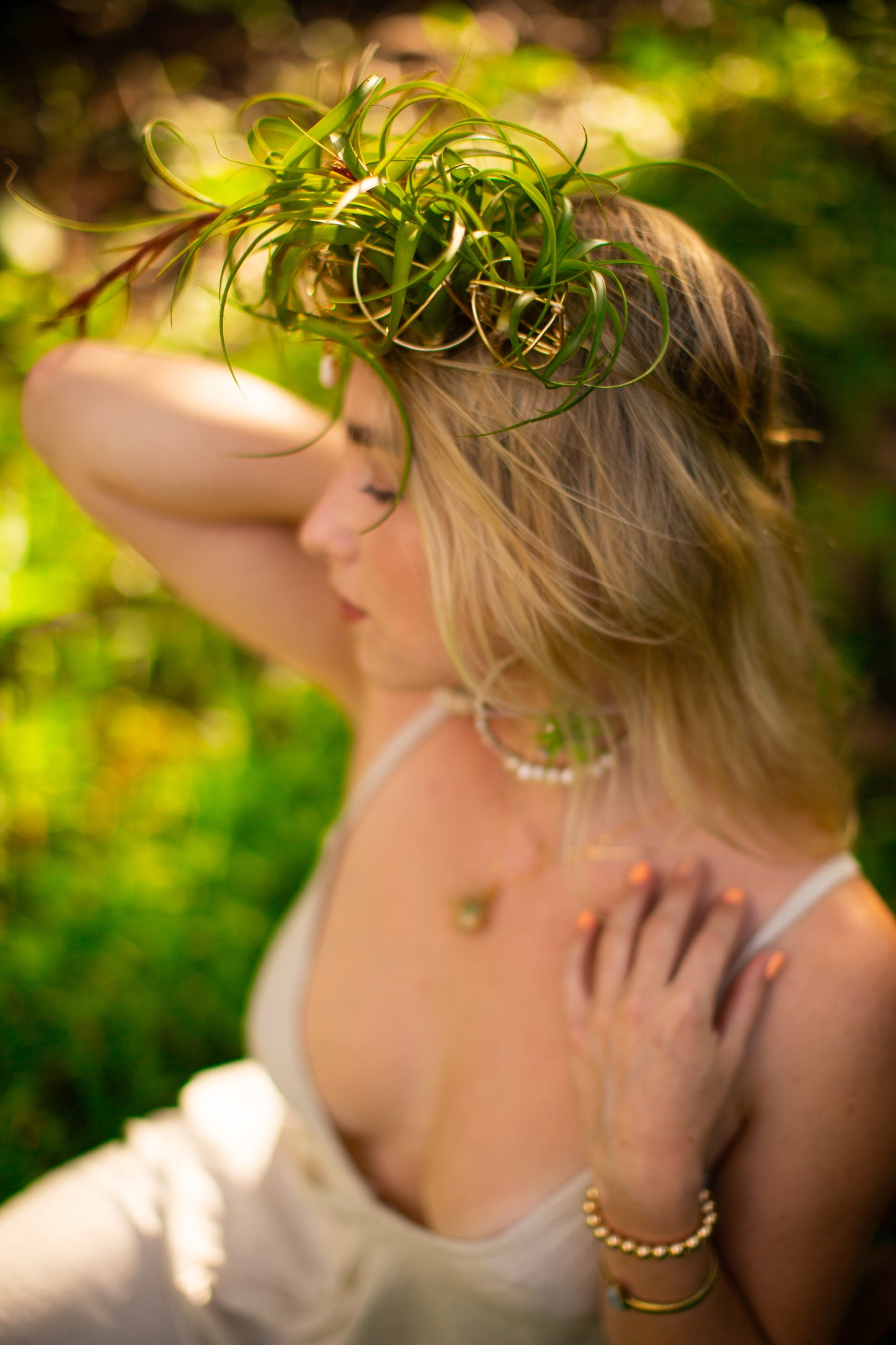 Air Plant Orb Goddess Crown ~ Living Plant Wreath Tiara