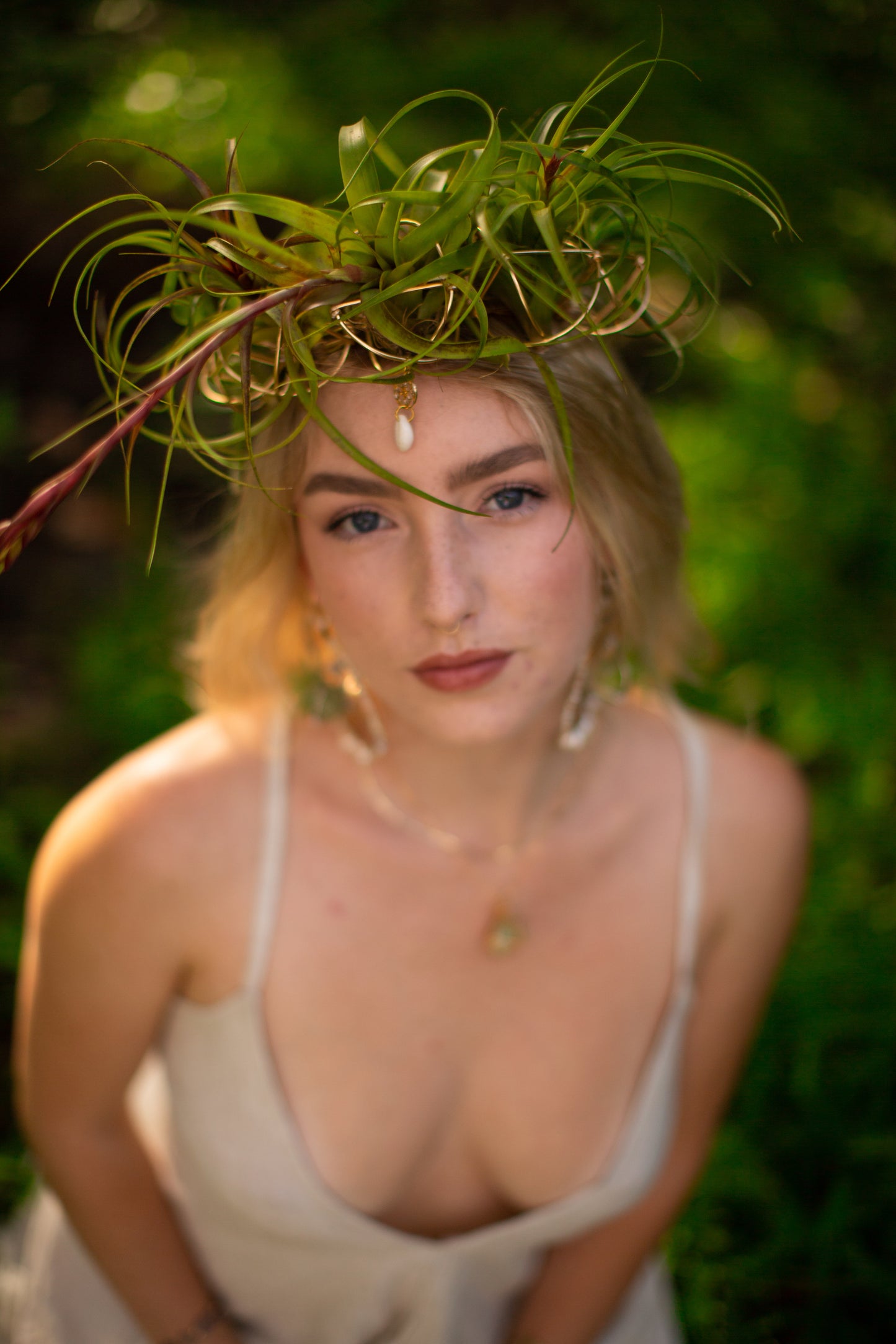 Air Plant Orb Goddess Crown ~ Living Plant Wreath Tiara