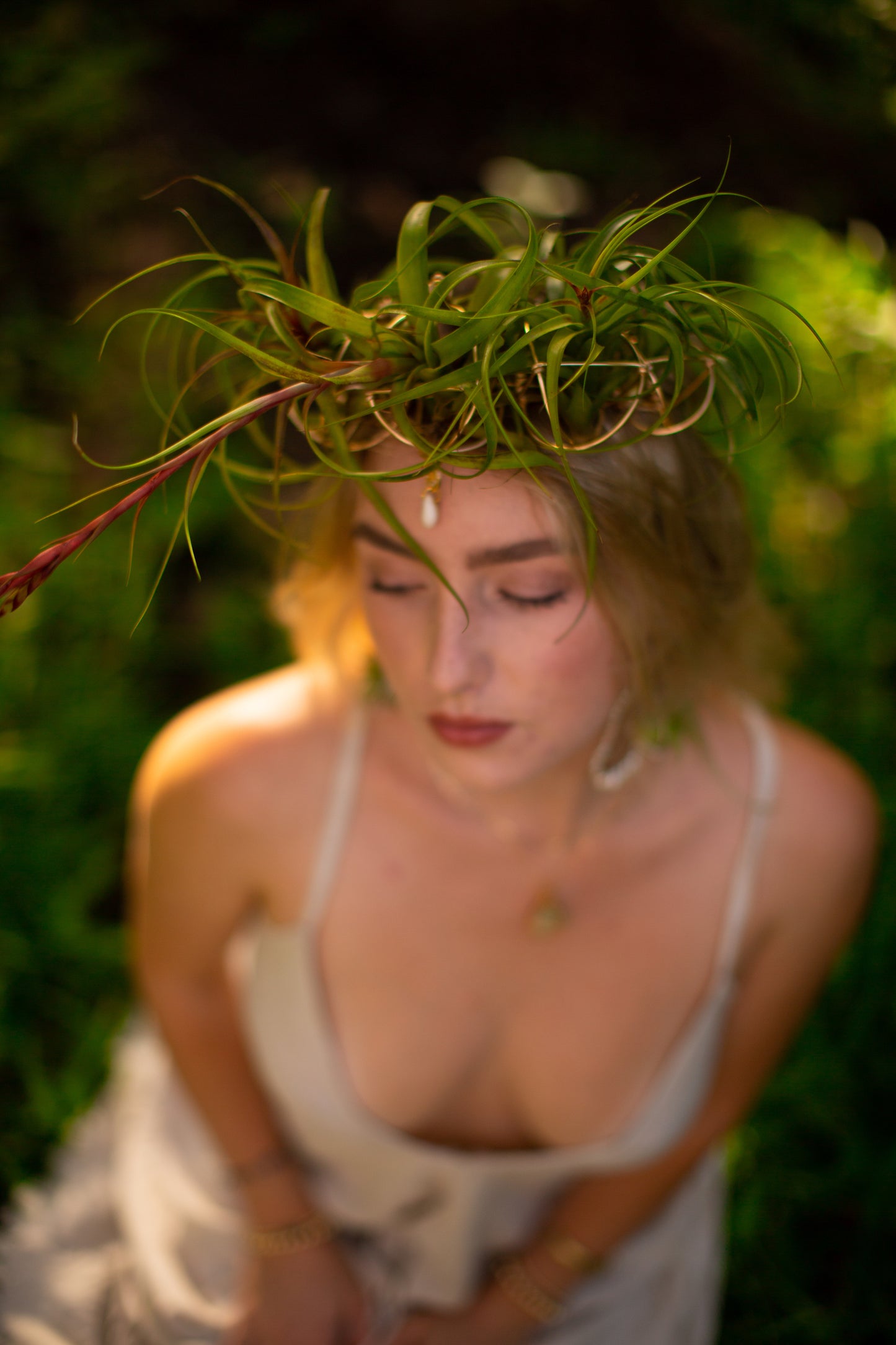 Air Plant Orb Goddess Crown ~ Living Plant Wreath Tiara