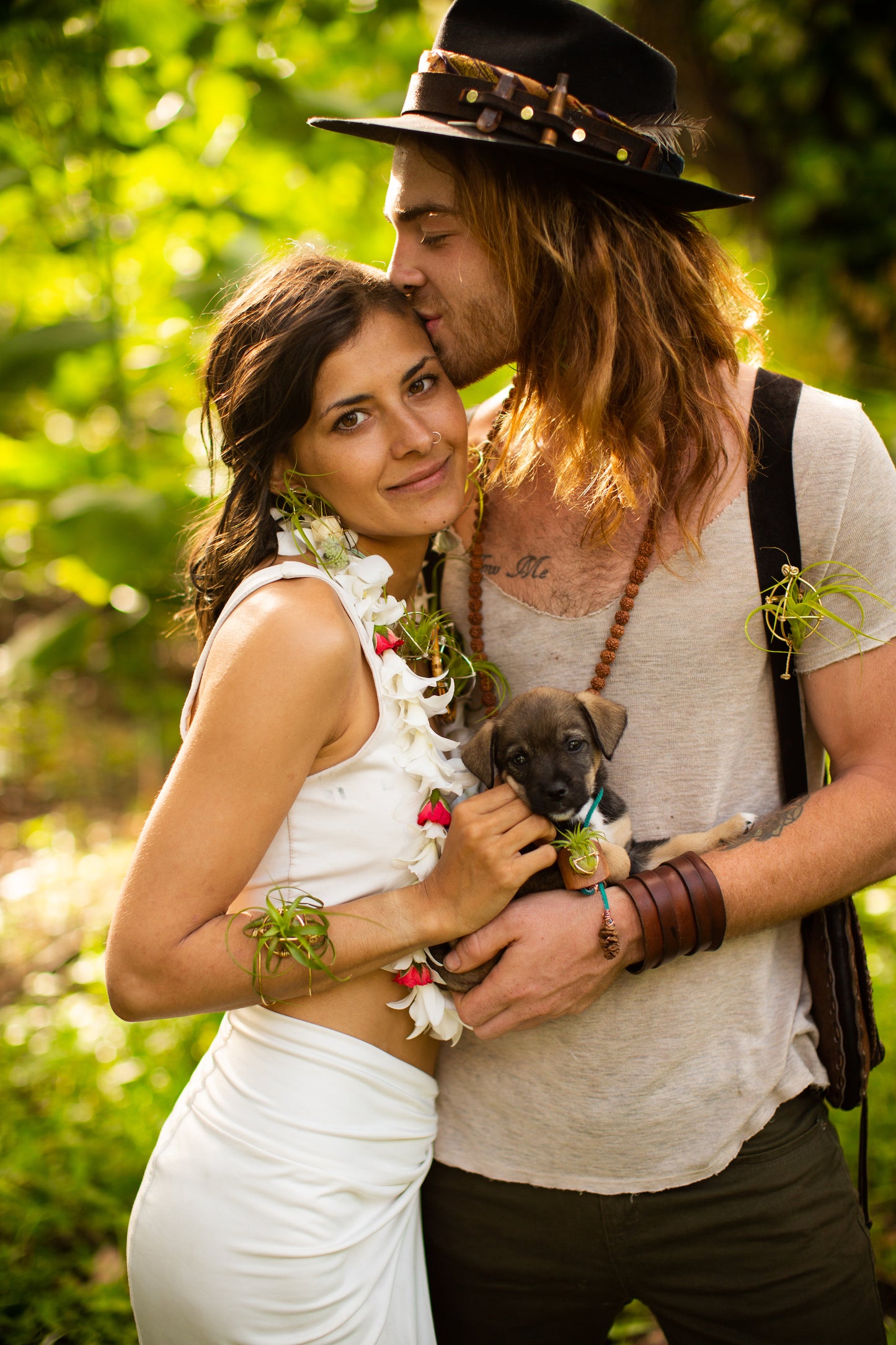 Living Air Plant Bolo Tie + Pinecone Charms