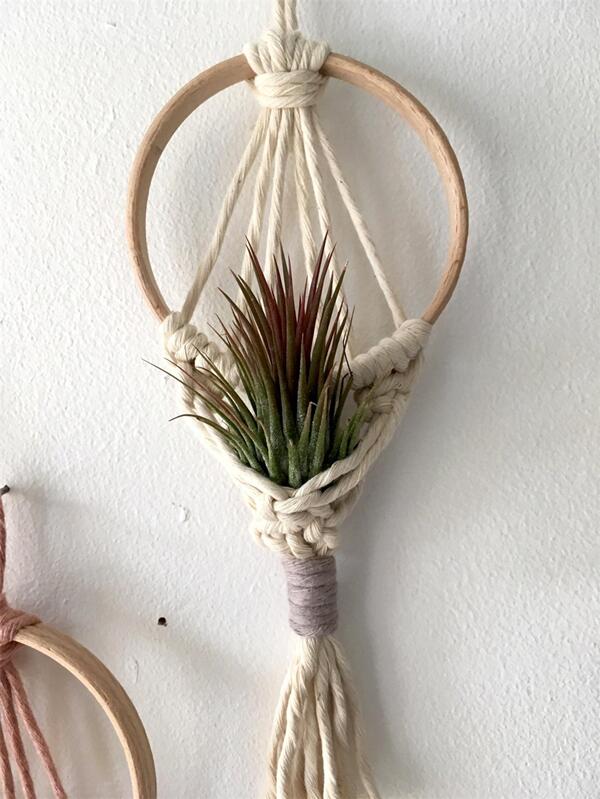 Haruko Bohemian Macrame Hanging Air Plant Holder