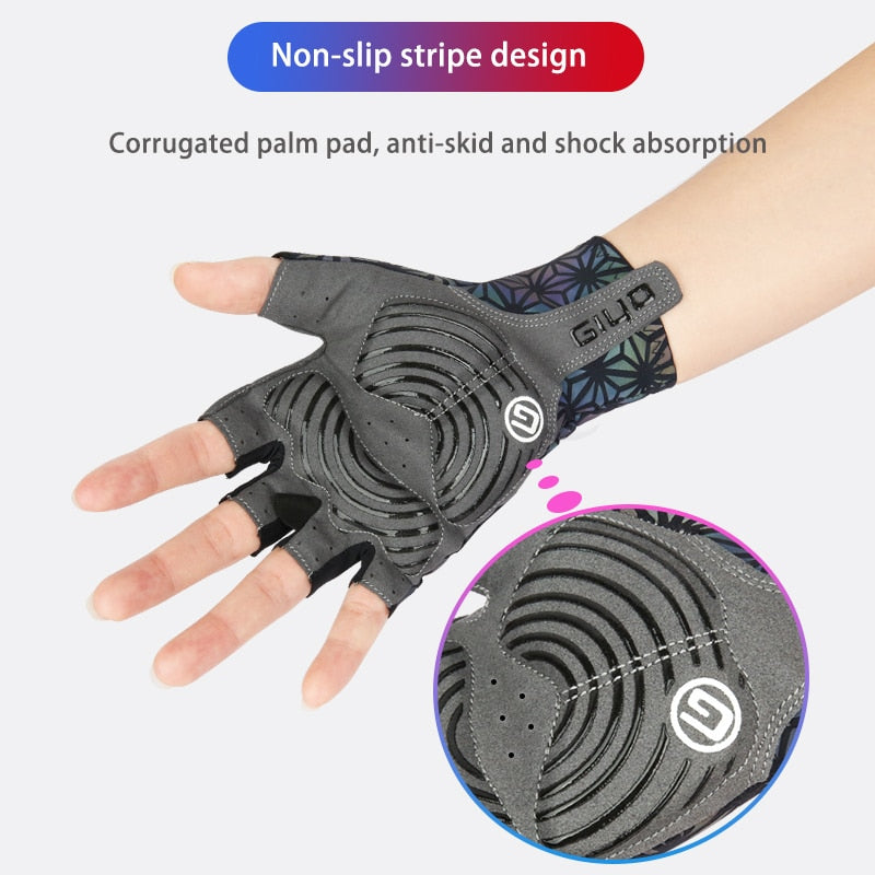 Ninja Avatar Warrior Sacred Geometry Reflective Holographic Rave Gloves