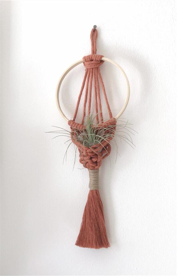 Haruko Bohemian Macrame Hanging Air Plant Holder