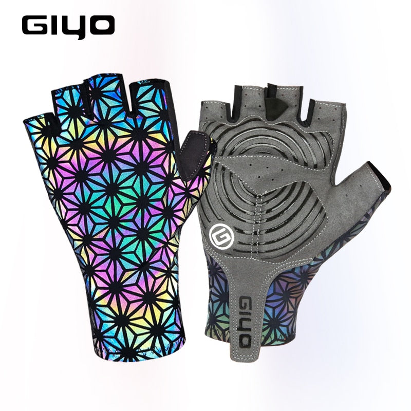 Ninja Avatar Warrior Sacred Geometry Reflective Holographic Rave Gloves