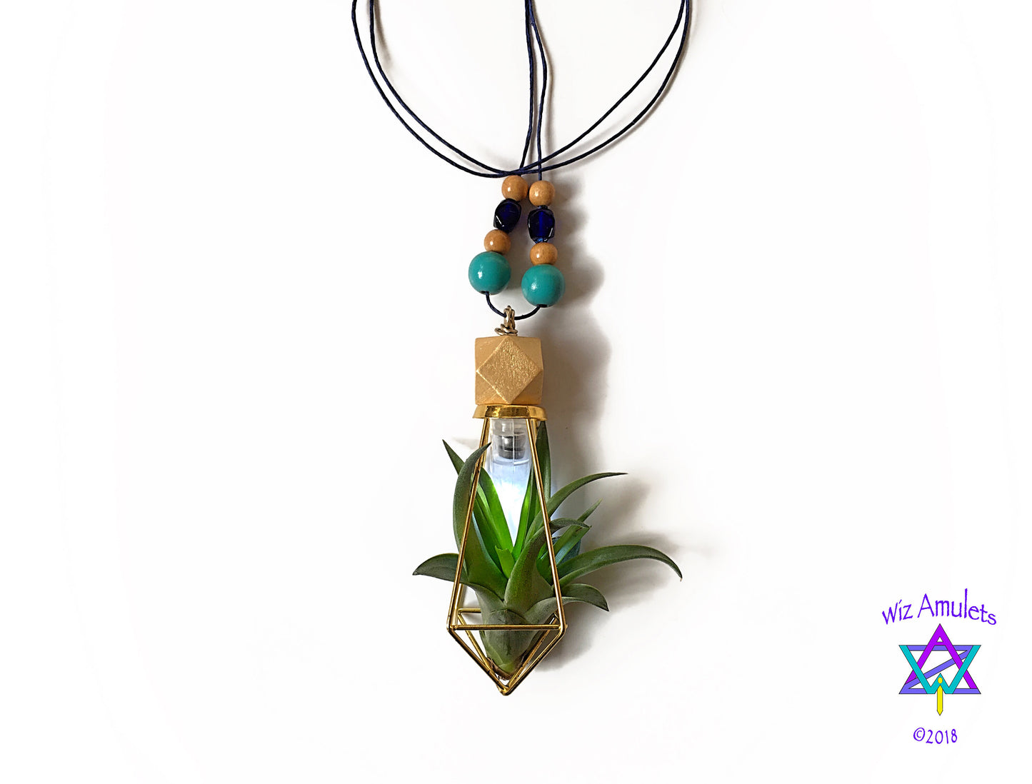 Air Plant Terrarium Necklace (Illuminated) "Glow Grow"