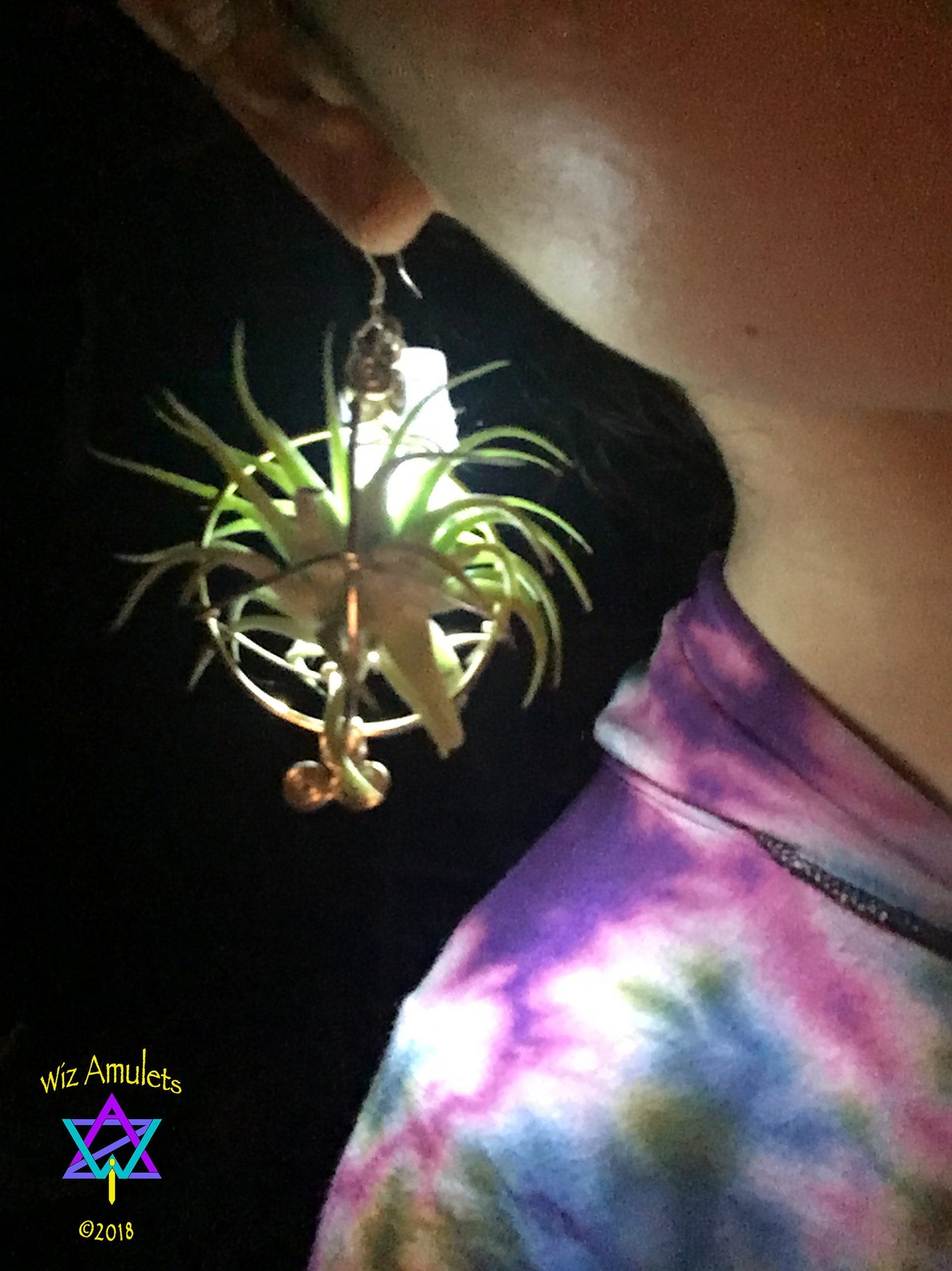 GLOW GROW Air Plant Orb Earrings ~ LED Illuminated